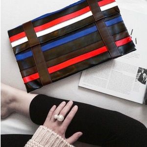Worth New York Leather Envelope Clutch